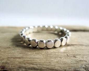 Beaded Dot Sterling Silver Ring