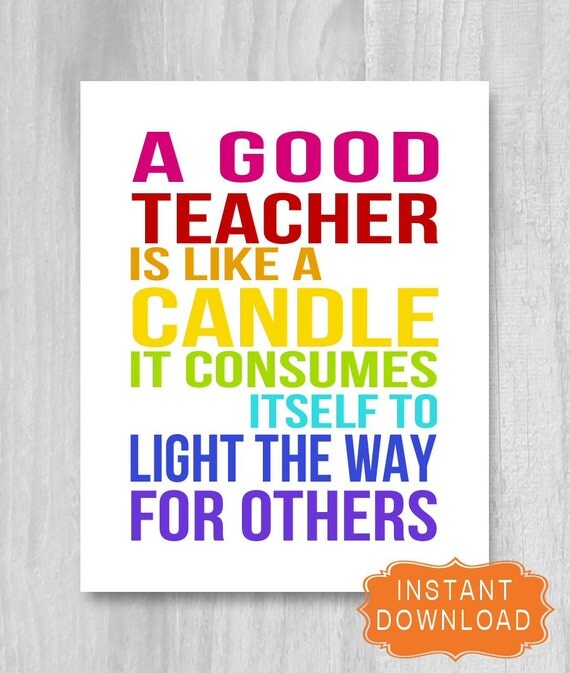 teacher gift 5x7 8x10 quote teacher unique gift art print