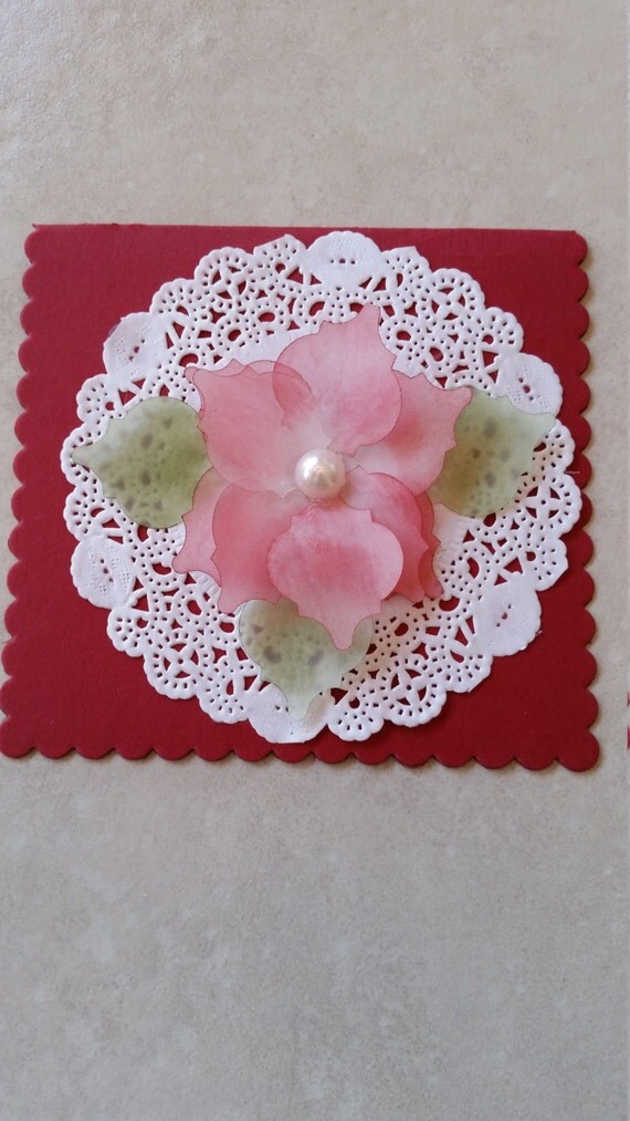 Items similar to Mother's day Vellum Flower Cards (with envelope) on Etsy