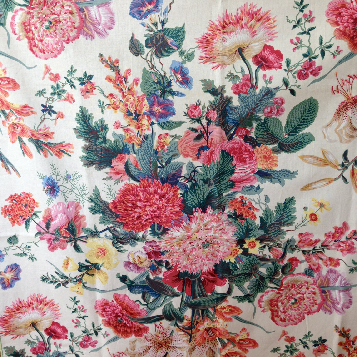 Brunschwig and Fils cotton chintz fabric pillows crafts