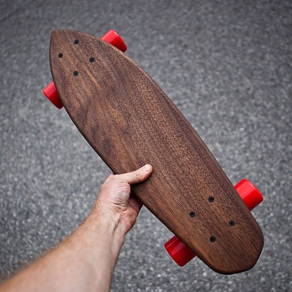 Wood Skateboard Cruiser Solid Walnut