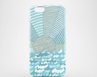 Sunrise mobile phone case / iPhone 7, iPhone 7 Plus, iPhone SE, iPhone 6S, iPhone 6, iPhone 5S, iPhone 5 / illustrated pastel iPhone case
