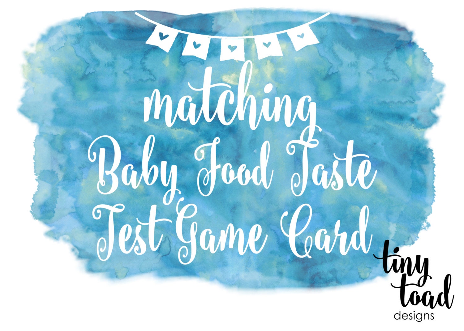 Baby Food Taste Test Game Card to match any item by tiny toad