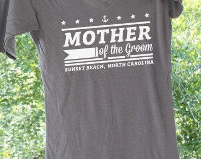 Mother of the Groom Stars and Stripes Custom Wedding Party Shirts / Bridal Party Shirts