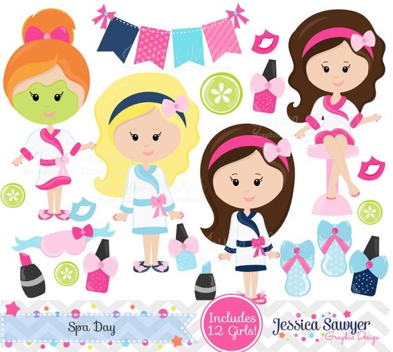 INSTANT DOWNLOAD, spa clipart and vectors for personal and commercial use Il_570xn