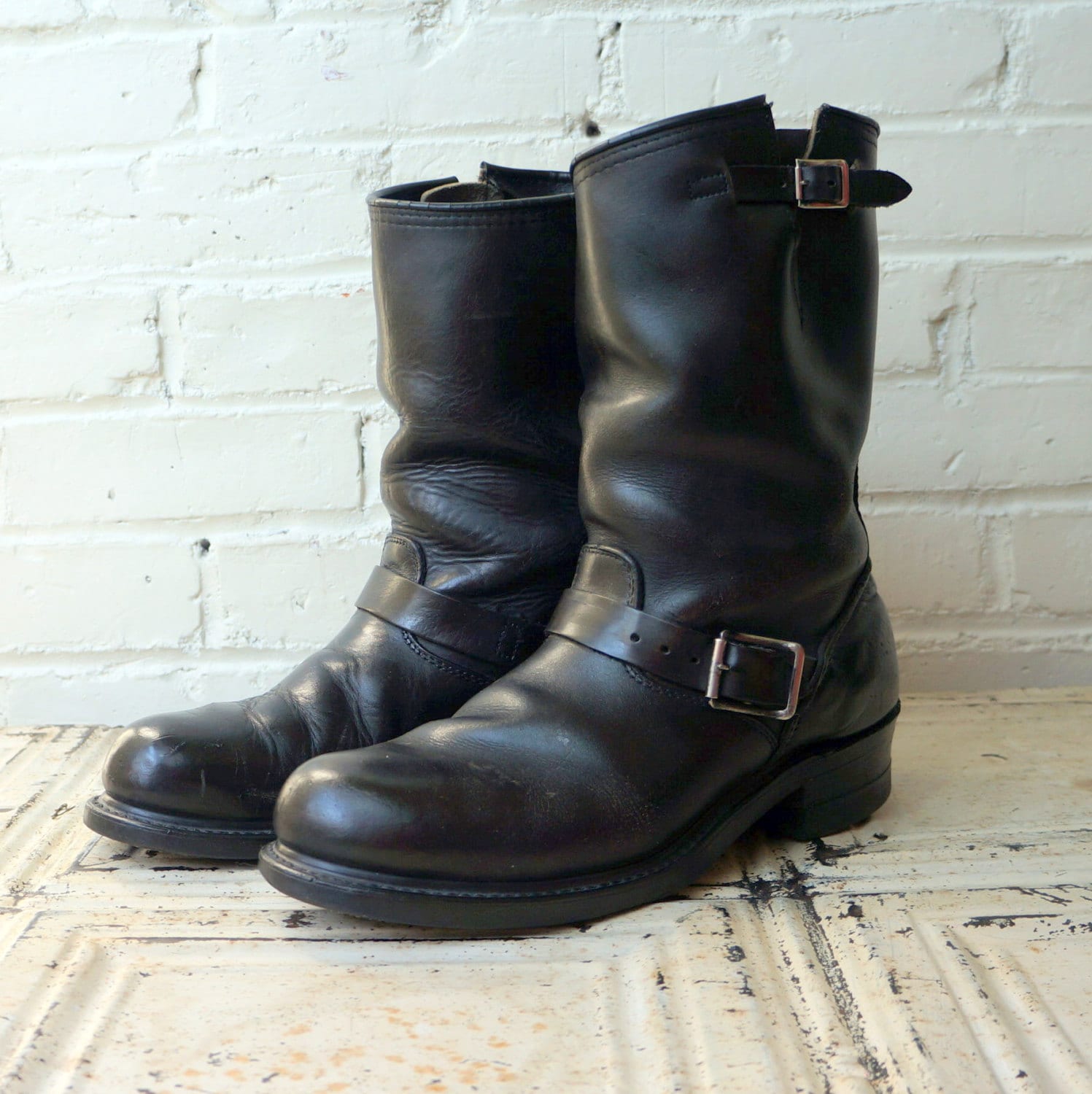 Outlaw Rider 1960s Vintage Engineer Boots Mens 8.5 EE Wide