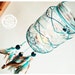 ORDER ITEM - Glass Dream Catcher - Blue Sunset - Dream Catcher with Glass, Colorful Feathers, Blue Web - Home Decor, Candelabrum