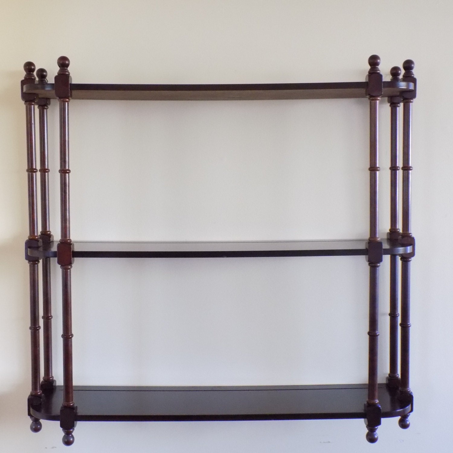 Large Vintage Bombay Co. Mahogany Wood Wall Hanging or Standing Three