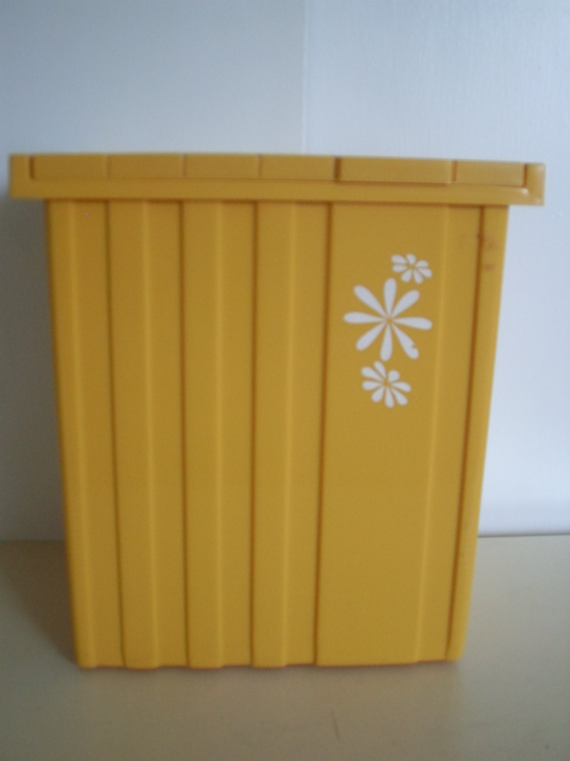 Vintage Waste Basket in Yellow Haute Juice