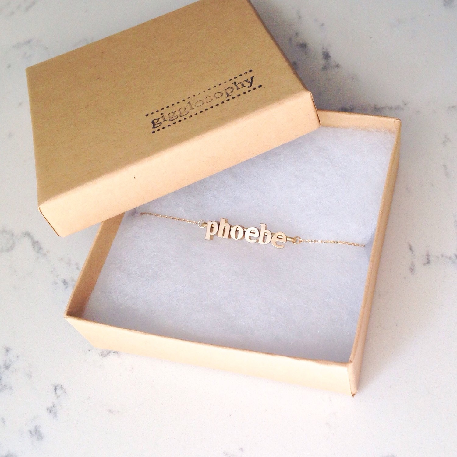 name chain bracelet // silver or gold