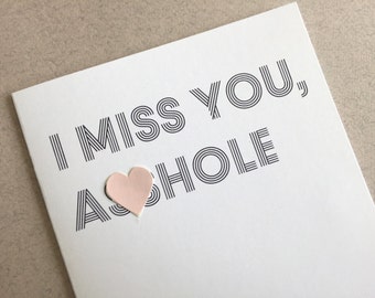 Funny miss you cards | Etsy