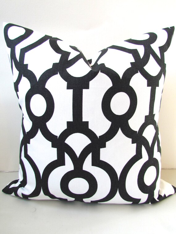 Sale PILLOW COVER 16x16 BLACK Throw Pillow by SayItWithPillows