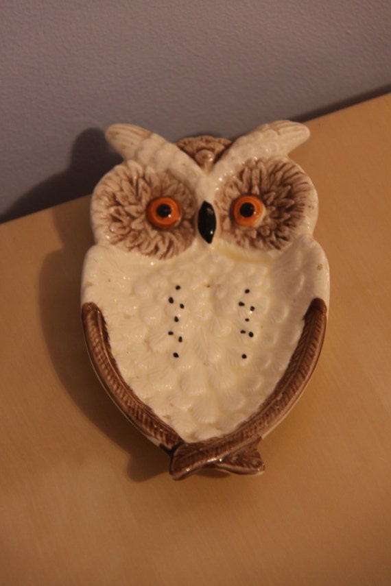 Vintage Owl Spoon Rest Made in Japan by TheKitschenCupboard
