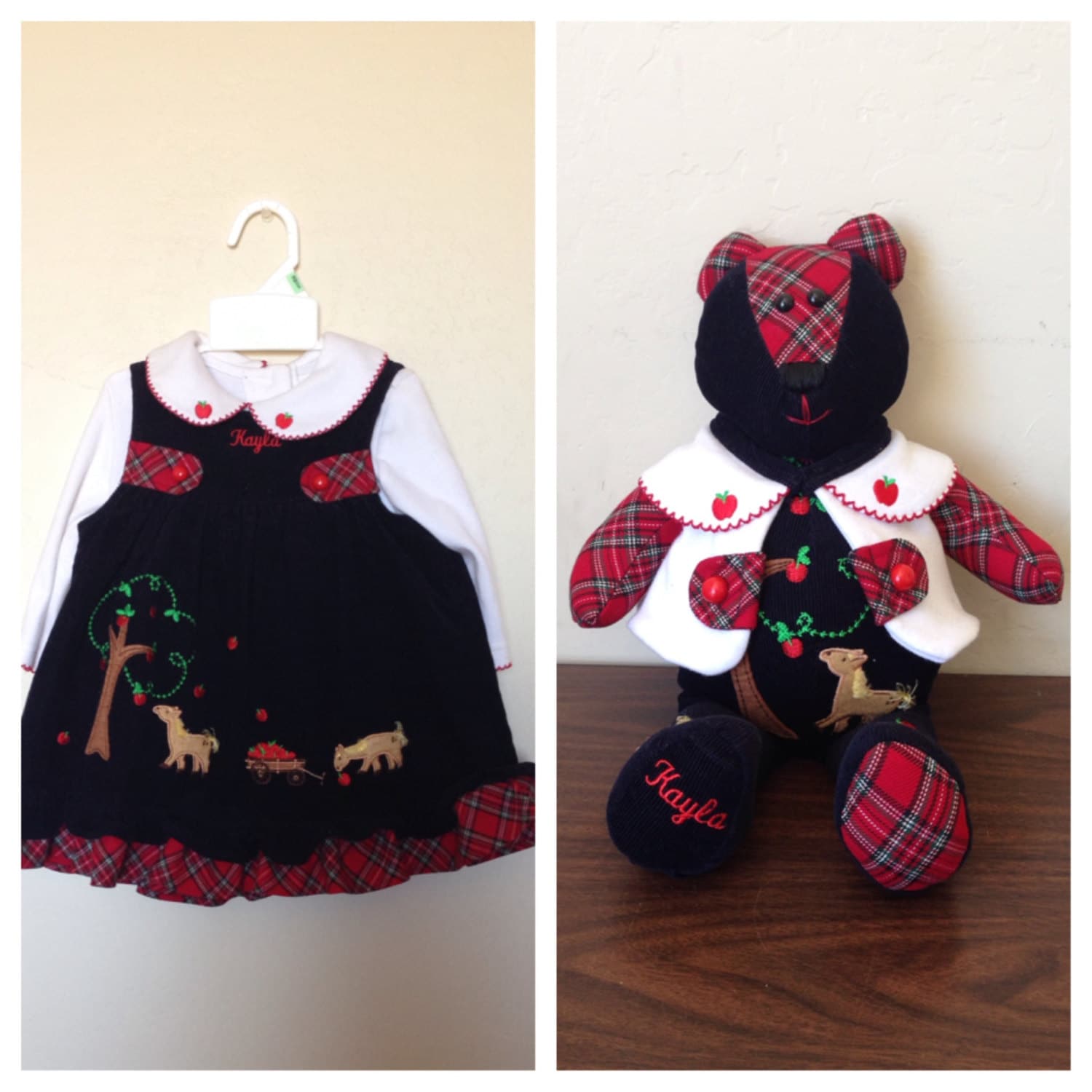 baby clothes keepsake bear