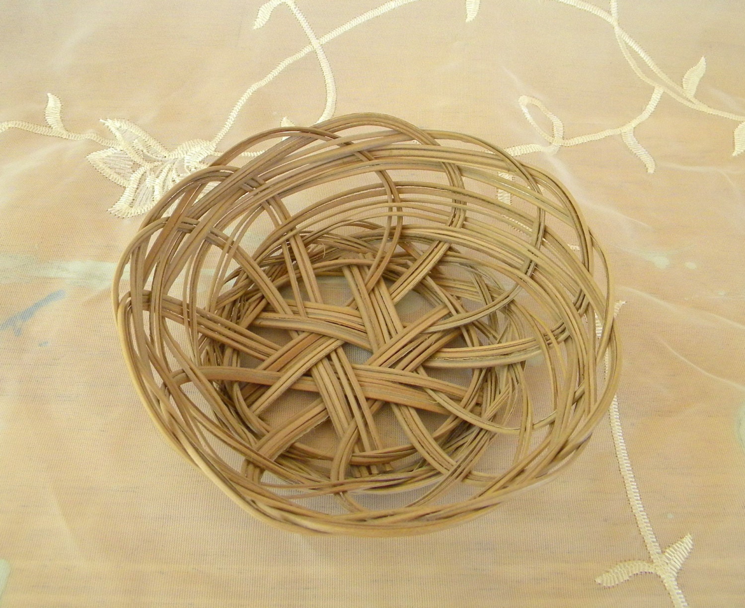 Small Woven Wicker Basket Great for Crafting or Storage.