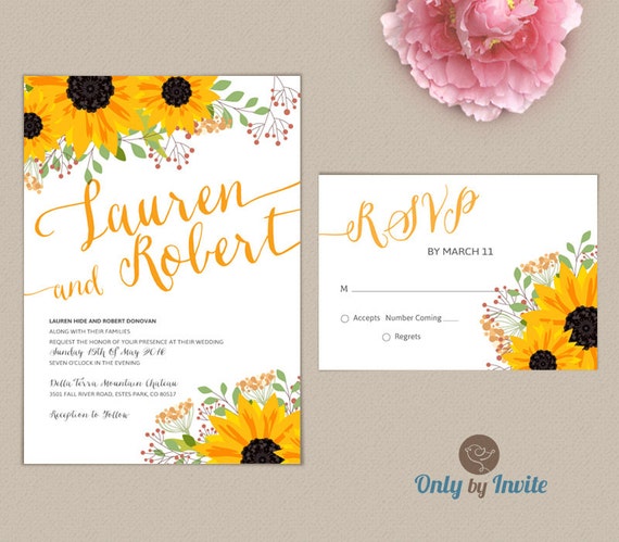 Fall Wedding Invitations And Rsvp Cards 6