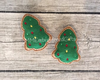 Felt Christmas Tree Cookies (set of 4)
