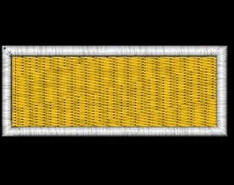 1 inch Solid Rectangle with Border Embroidery Design in 4 sizes