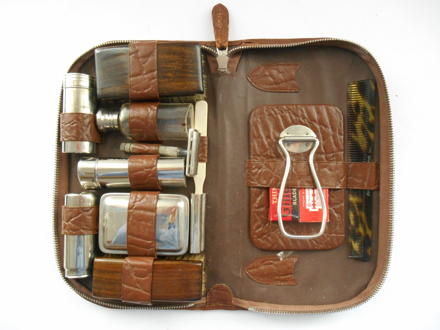 men's shaving travel case