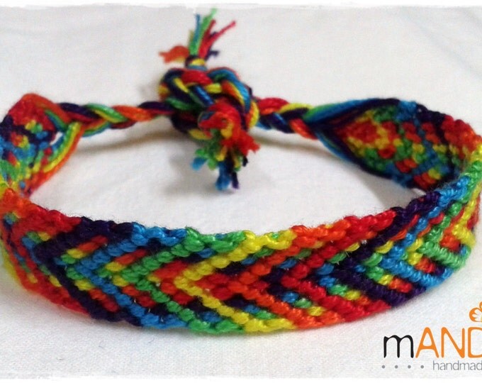 Friendship Bracelet, Macrame, Woven Bracelet, Wristband, Knotted Bracelet - Set of two Rainbow Bracelets - Best Friend Bracelets