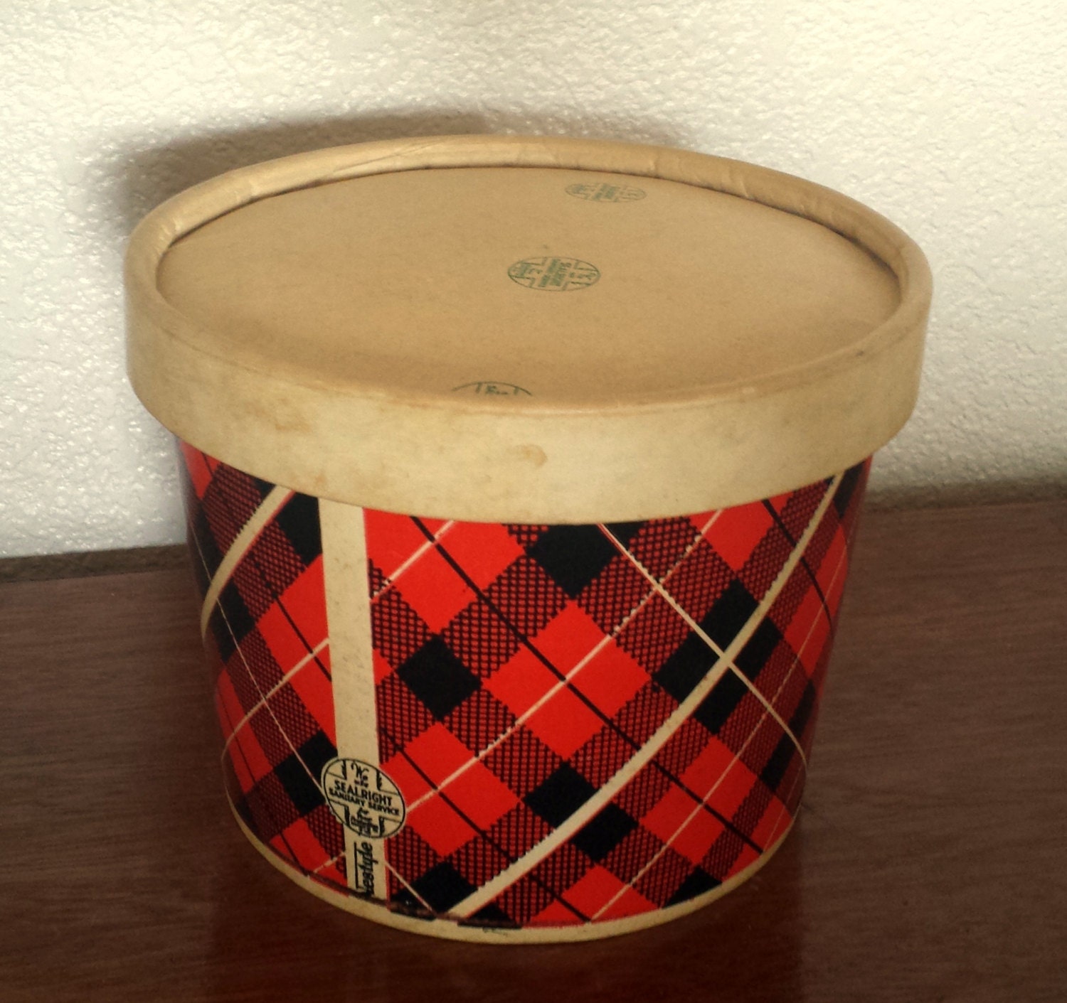 Vintage Ice Cream Bucket half gallon Nestyle with by