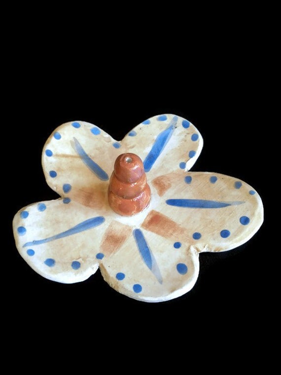 Incense holder ceramic hand painted incense by CeramicaAnaRafael