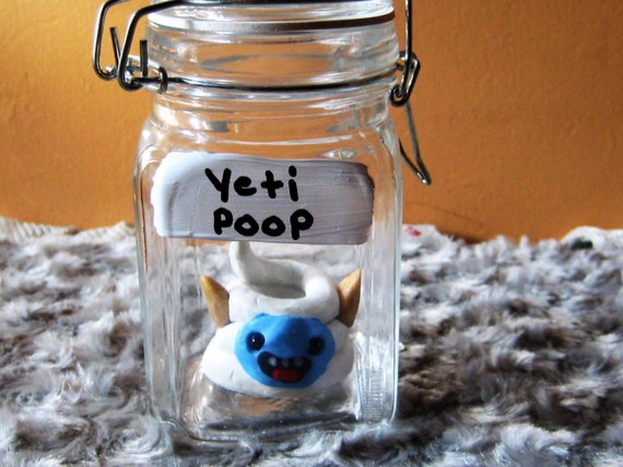 Yeti Poop in a Jar/ Kawaii/ Specimen Jar / Baby Shower Gift/