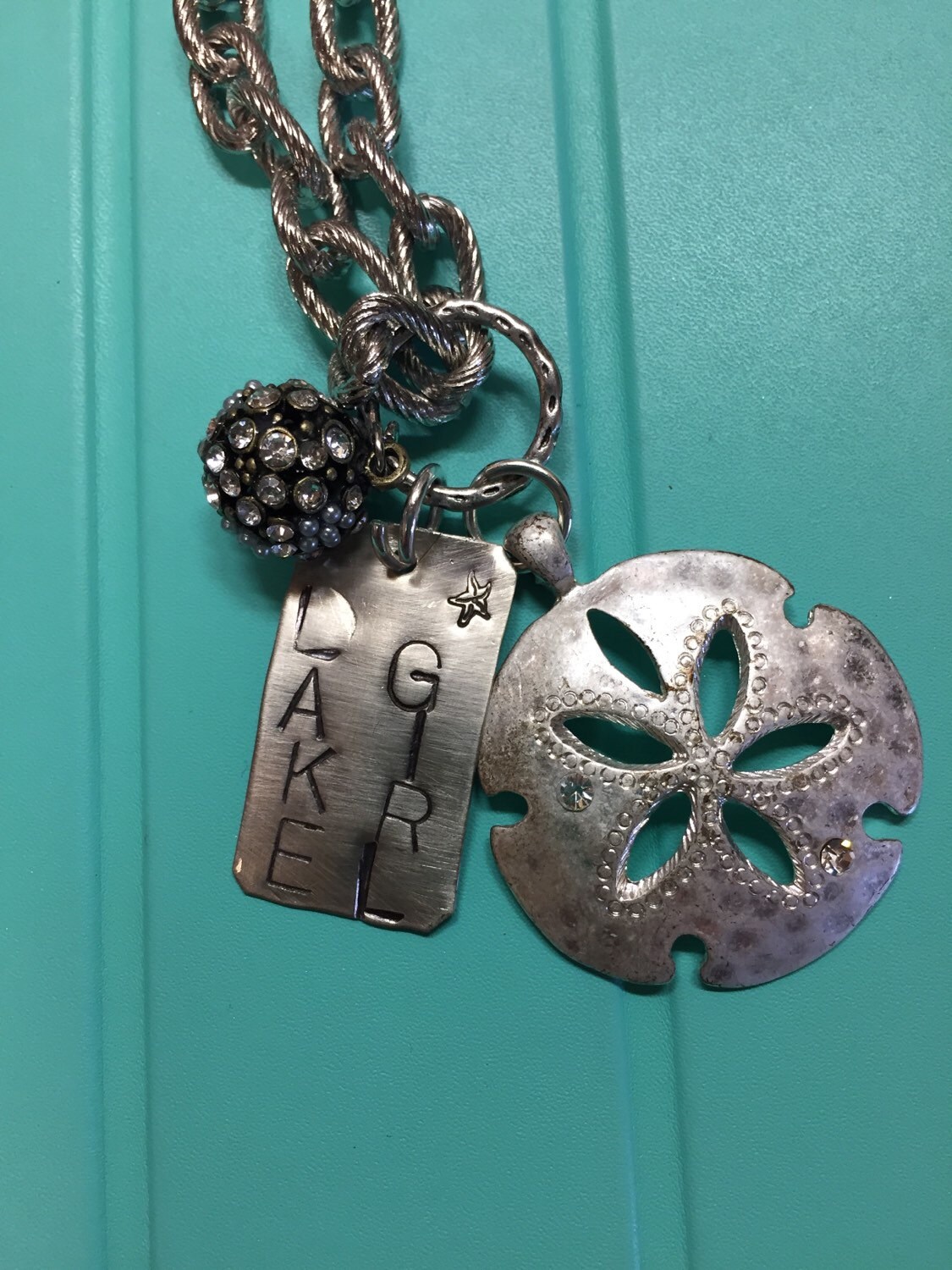 Lake Girl Silver stamped necklace by TheBeachOn32nd on Etsy