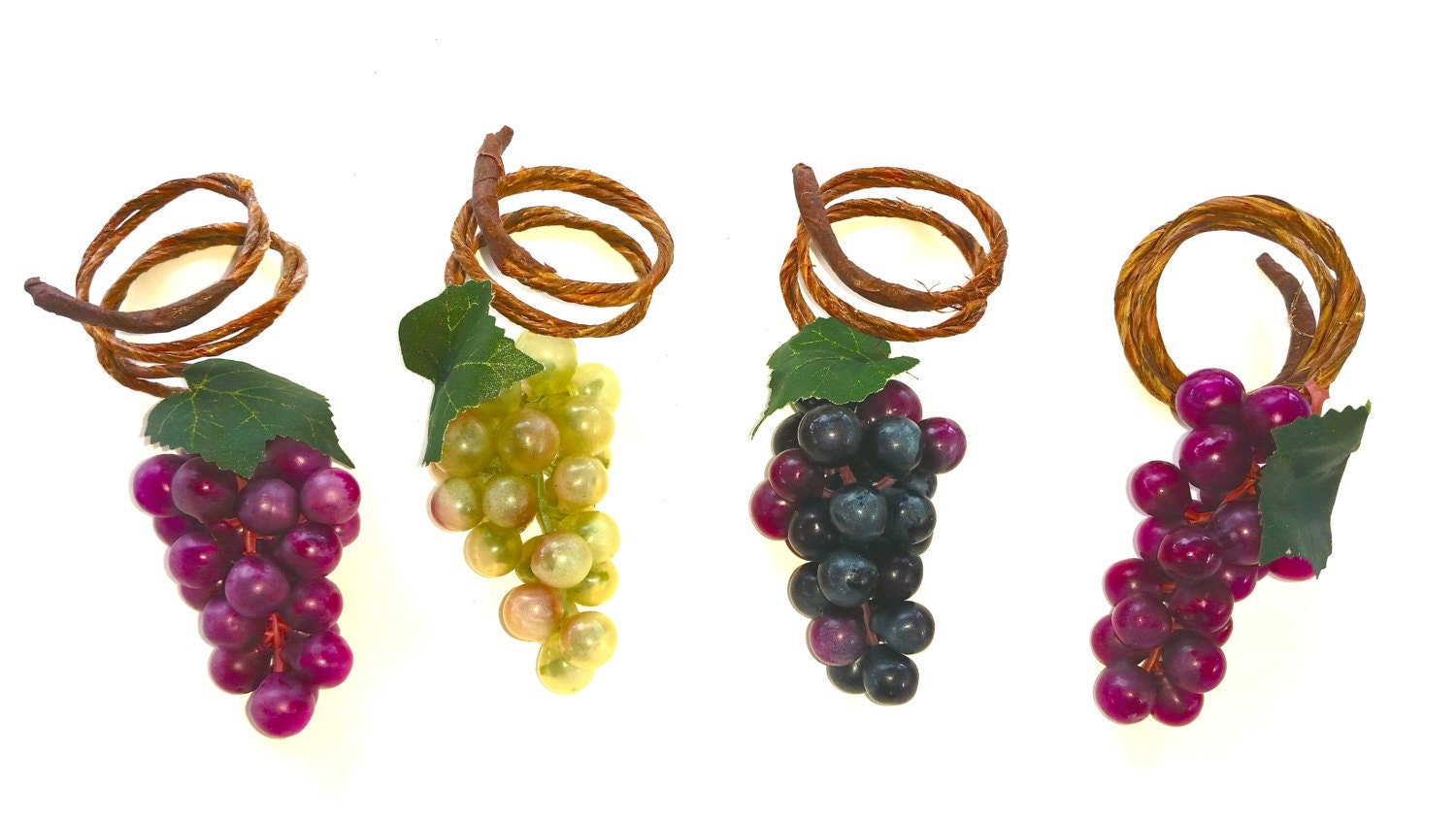 Spiral Grape Napkin Rings Set of 4 by on Etsy