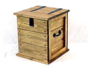 Small Rustic Pine Waxed Storage Trunk Chest Vintage Style Toy Box Blanket Ottoman Boot Small Rustic Pine Waxed Storage Trunk Chest Vintage Style Toy Box Blanket Ottoman Boot