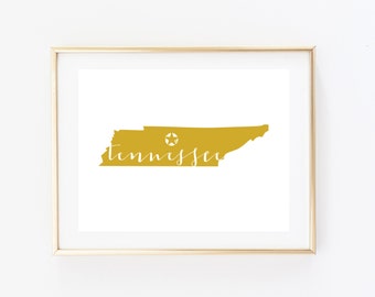 State Pride Print - Tennessee Print - Tennessee Art