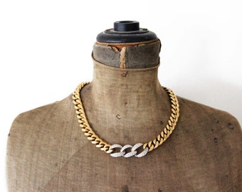 Items similar to 14K Gold Necklace - Chunky Solid Gold Necklace - Heavy