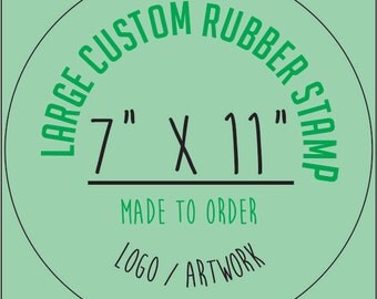 Custom Rubber Stamp, Made to Order, Larger rubber stamp for stamping boxes, paper products includes handle