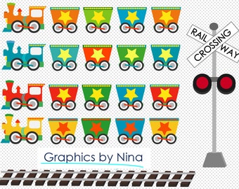 INSTANT DOWLOAD Train clipart Scrapbook for Personal and Commercial Use