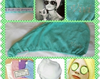 hair towel embroidered wrap