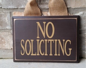 soliciting sign