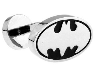 Silver and Black Batman Cufflinks