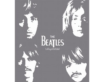 Modern cross stitch pattern The Beatles silhouette Ringo Starr