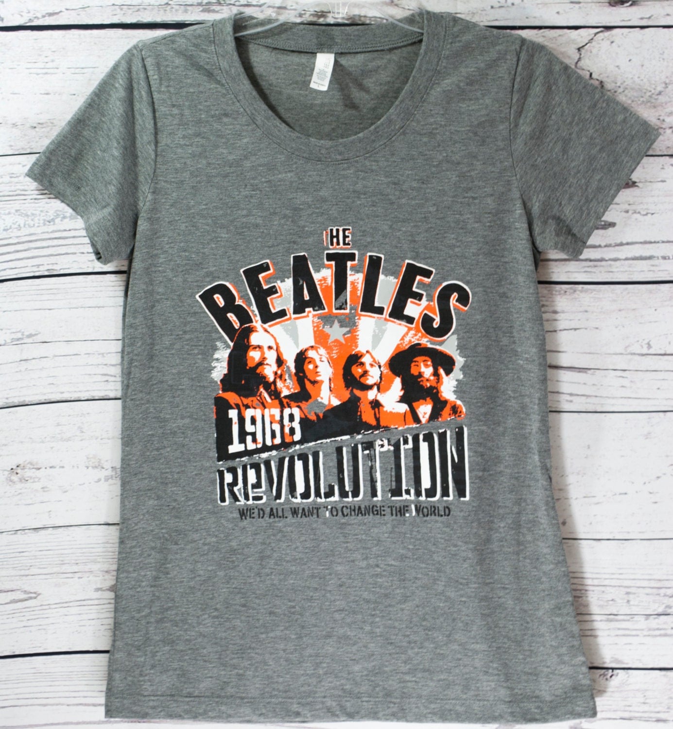 Womens Tshirt Beatles Shirt Music Tee Shirt by SilkPrintingWorld