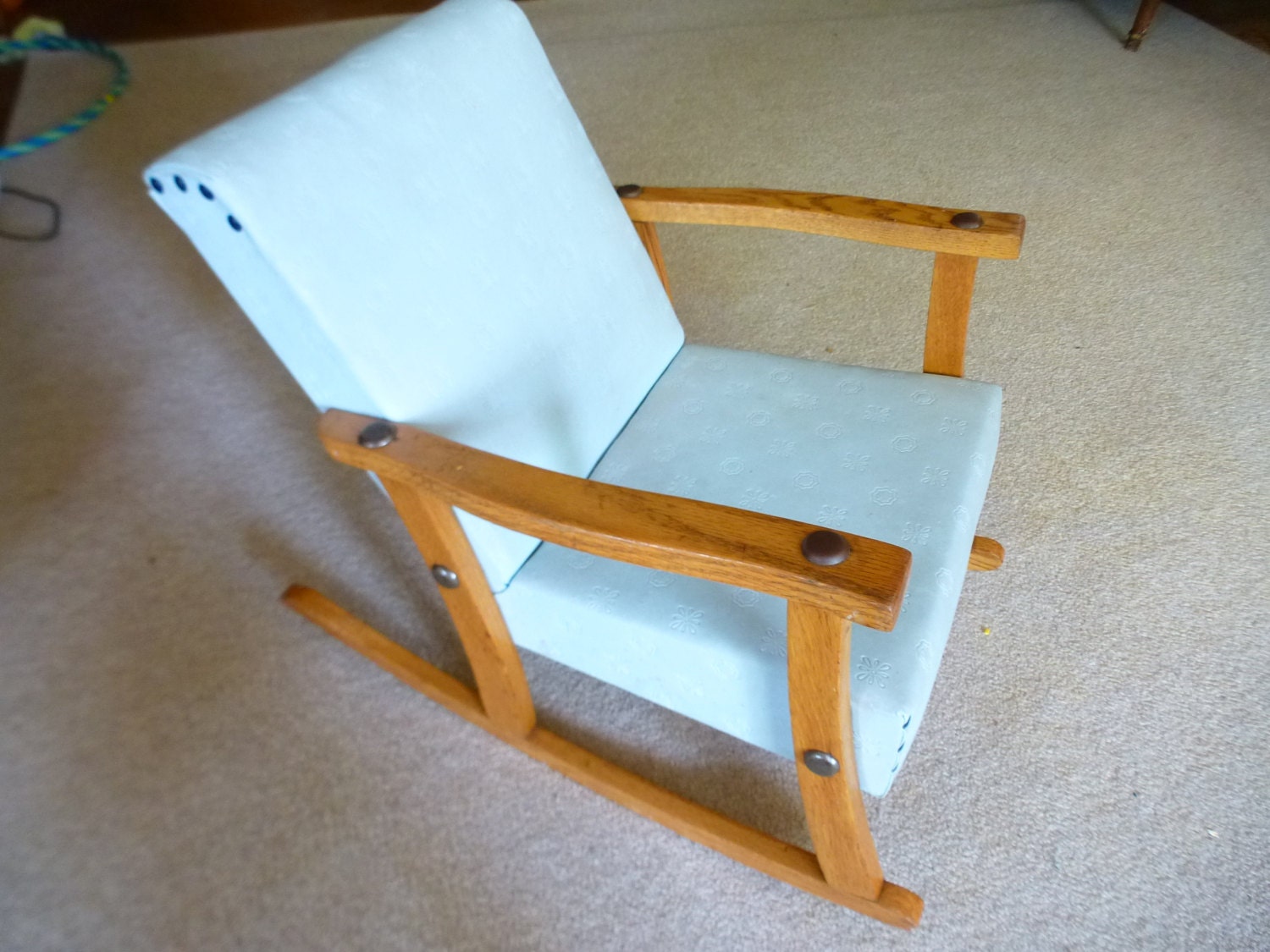 Vintage Vinyl Childrens Rocking Chair Haute Juice