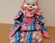 creepy clown stuffed animal