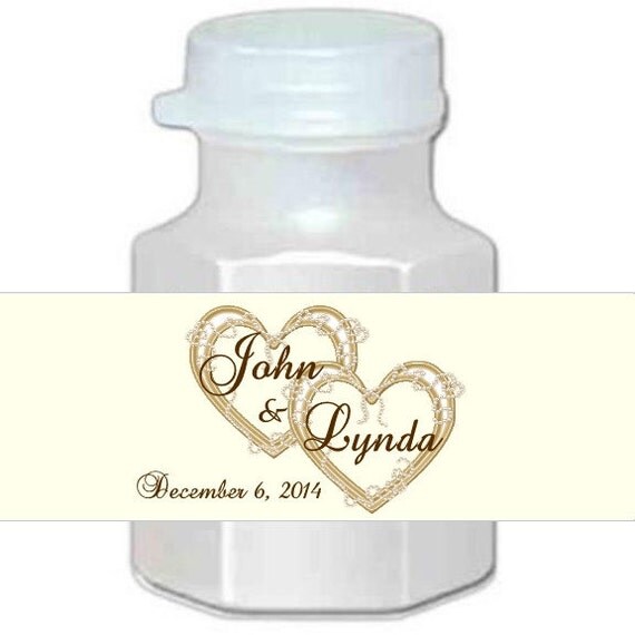 100 Personalized Wedding Bubble Labels by FavorsToday on Etsy