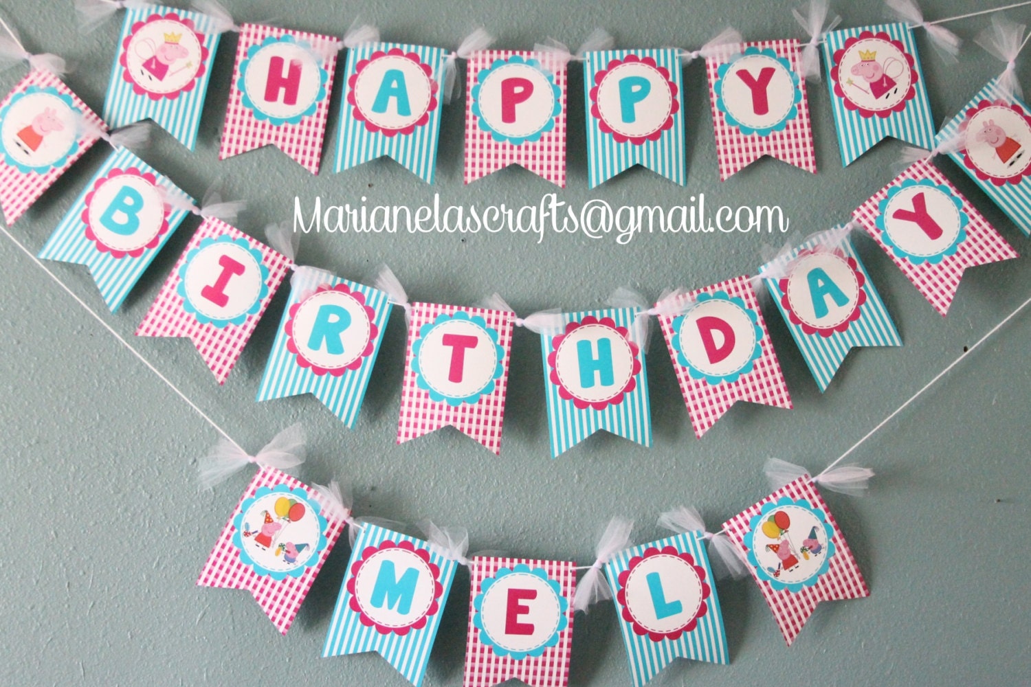 Printable Peppa Pig Birthday Banner
