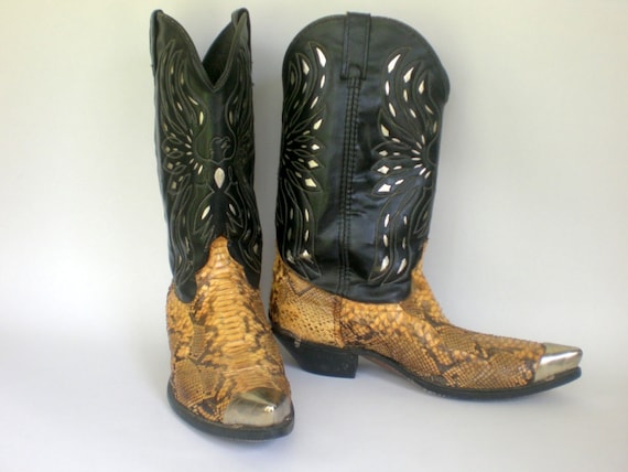 snake skin work boots