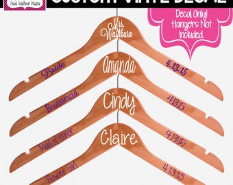 VINYL DECAL: DIY 2-Color Decals for Wedding Hangers