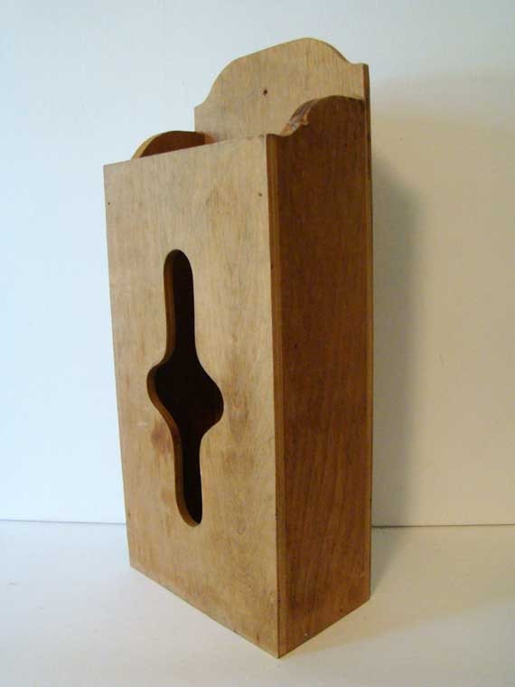 Plastic bag holder, wooden plastic bag holder, bag dispenser, trash bag