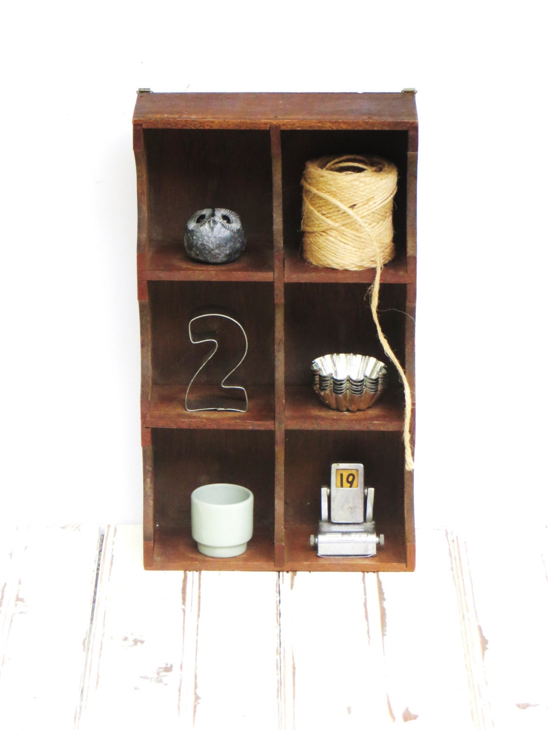 curio shelf wooden display box wooden by OutAndAboutVintageII