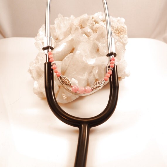 Women's Beaded Stethoscope ID Pendant Charm Jewelry by DungleBees