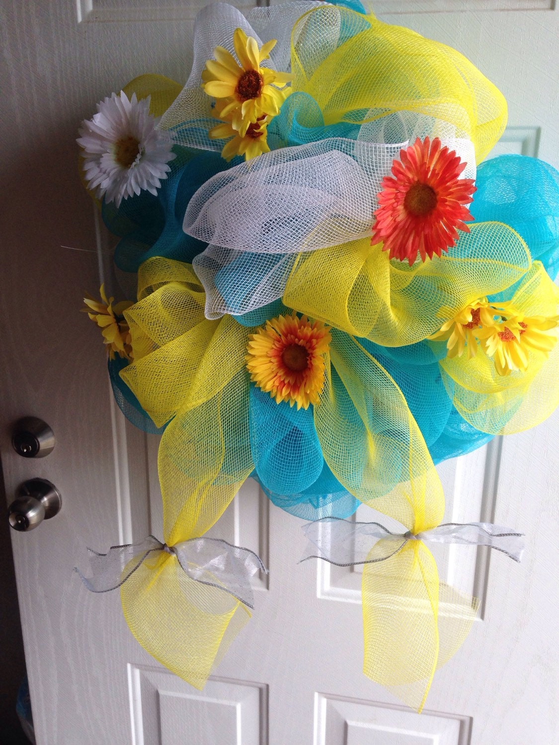 Spring Deco Mesh Wreath By Loviesetc On Etsy Spring Deco Mesh Wreath By Loviesetc On Etsy