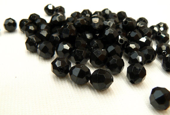 Loose Black Jet Beads 80